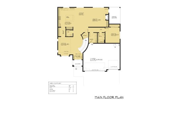 Floor Plan - Main Floor for Contemporary House Plan #1066-57 - 4 bed, 4.5 bath