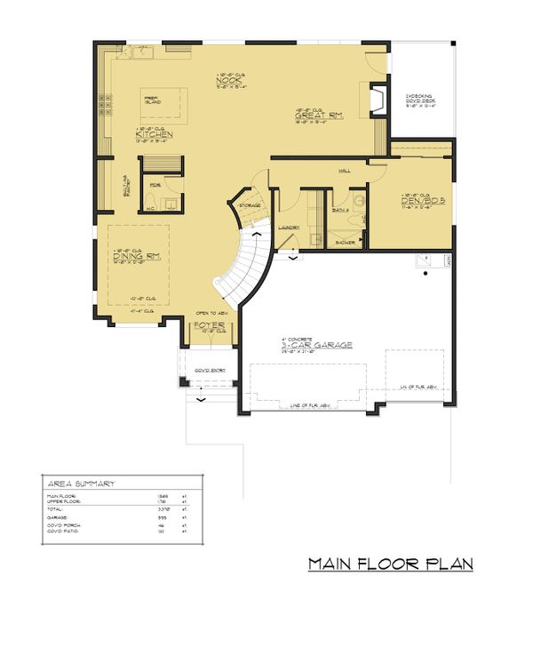 Dream House Plan - Contemporary Floor Plan - Main Floor Plan #1066-57