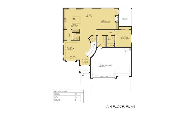 Dream House Plan - Floor Plan - Main Floor for Contemporary House Plan #1066-57 - 4 bed, 4.5 bath