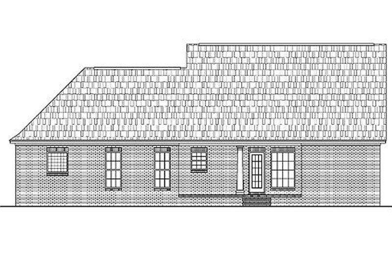 Home Plan - Exterior - Rear Elevation for Colonial House Plan #430-14 - 3 bed, 2 bath