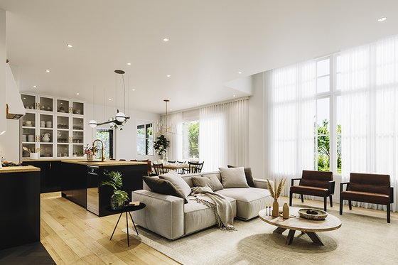 Interior - Family Room 1 for Farmhouse House Plan #23-2753 - 4 bed, 2.5 bath