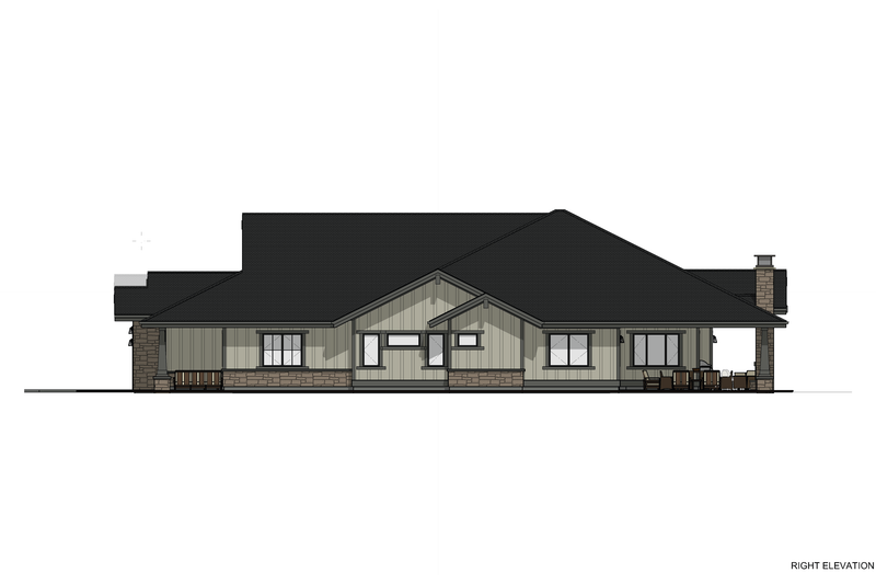 Architectural House Design - Exterior - Other Elevation 1 for Ranch House Plan #1069-47 - 3 bed, 3.5 bath