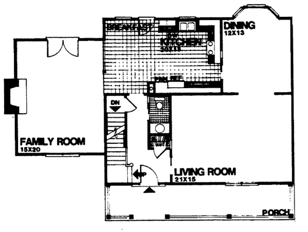 Dream House Plan - Country Floor Plan - Main Floor Plan #30-280