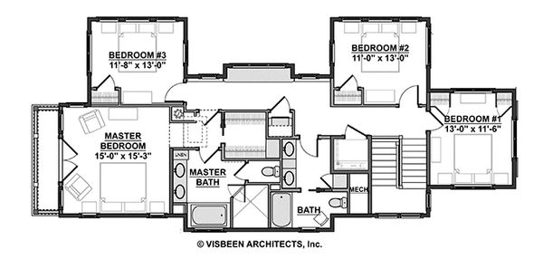 Craftsman Floor Plan - Upper Floor Plan #928-272