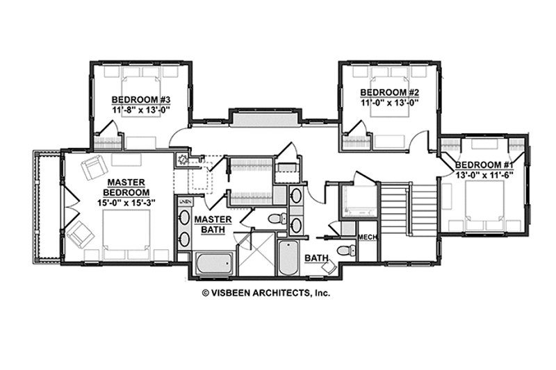 Dream House Plan - Floor Plan - Upper Floor for Craftsman House Plan #928-272 - 4 bed, 2.5 bath