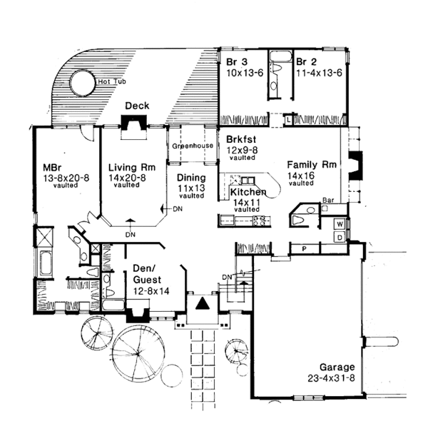 Architectural House Design - Ranch Floor Plan - Main Floor Plan #320-669