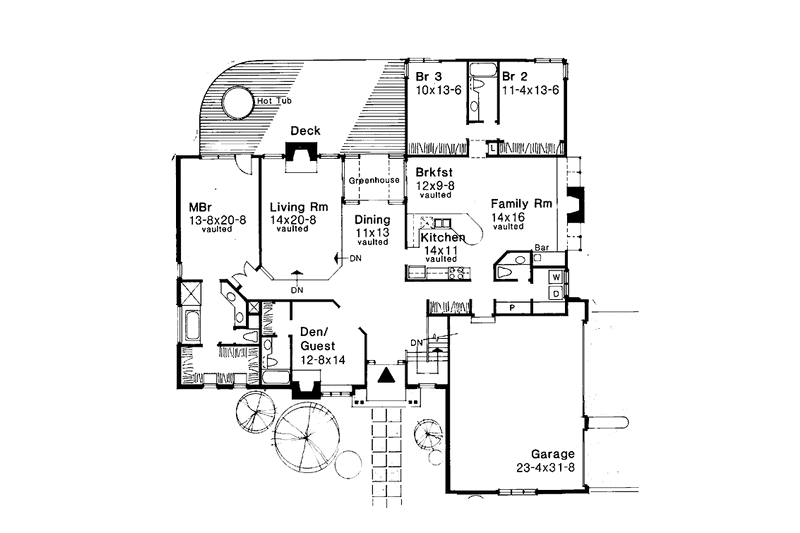 Dream House Plan - Floor Plan - Main Floor for Ranch House Plan #320-669 - 3 bed, 3.5 bath