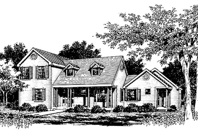 Home Plan - Country Exterior - Front Elevation Plan #456-46