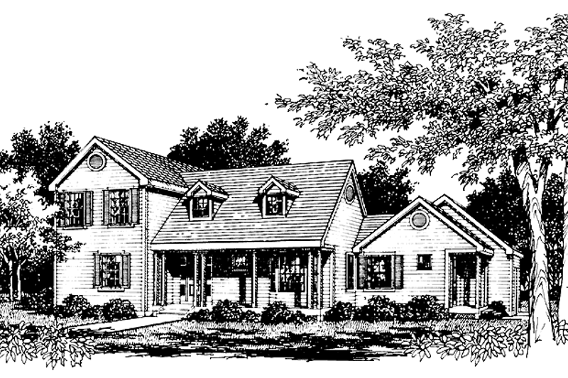 House Design - Country Exterior - Front Elevation Plan #456-46