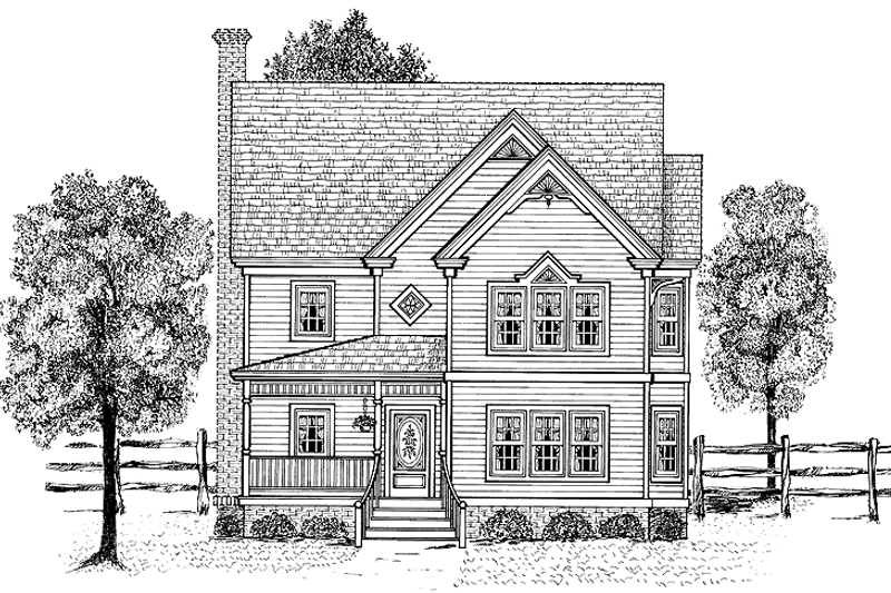 House Plan Design - Victorian Exterior - Front Elevation Plan #1014-13
