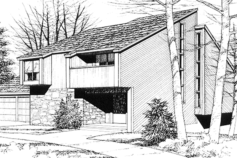 Home Plan - Prairie Exterior - Front Elevation Plan #320-1211