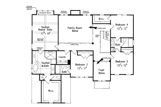Floor Plan - Upper Floor for Colonial House Plan #927-858 - 5 bed, 4 bath