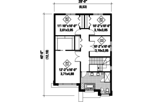 Contemporary Style House Plan - 3 Beds 1 Baths 1823 Sq/Ft Plan #25-4320 ...