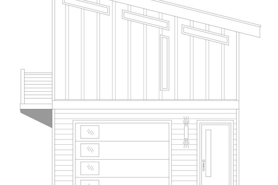 Exterior - Other Elevation 1 for Contemporary House Plan #932-461, 1 bath