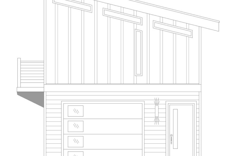 Dream House Plan - Exterior - Other Elevation 1 for Contemporary House Plan #932-461, 1 bath