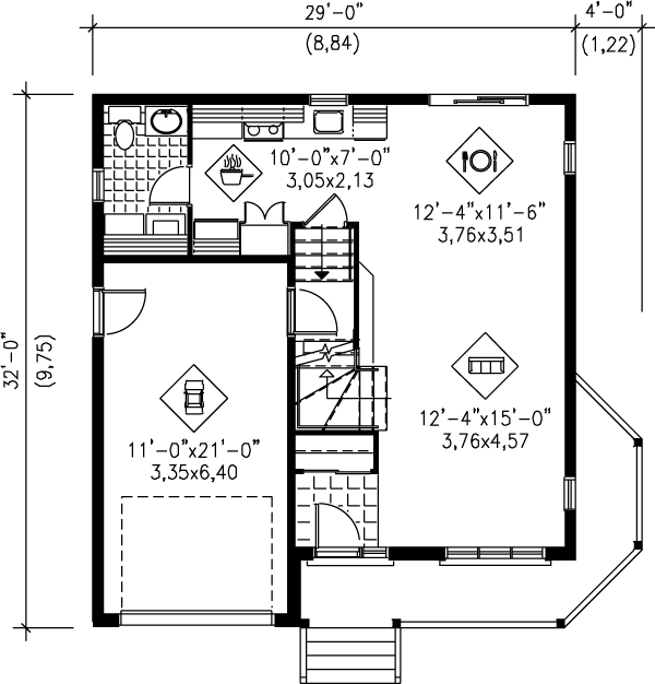 Victorian Floor Plan - Main Floor Plan #25-2172