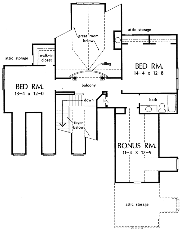Dream House Plan - Country Floor Plan - Upper Floor Plan #929-219