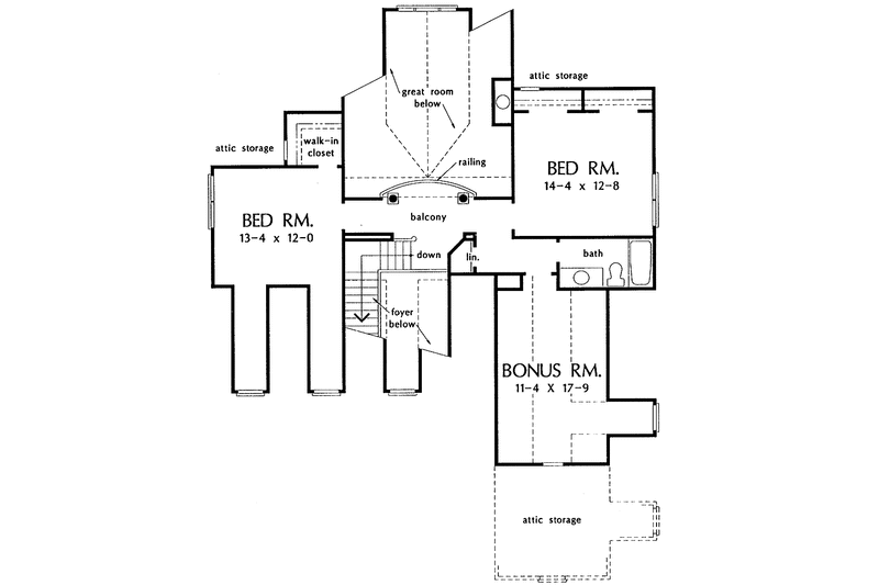 Dream House Plan - Floor Plan - Upper Floor for Country House Plan #929-219 - 3 bed, 2.5 bath