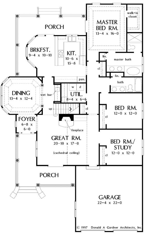 House Plan Design - Country Floor Plan - Main Floor Plan #929-335