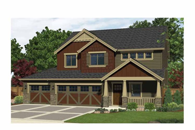 Dream House Plan - Exterior - Front Elevation 3 for Craftsman House Plan #943-29 - 3 bed, 2.5 bath