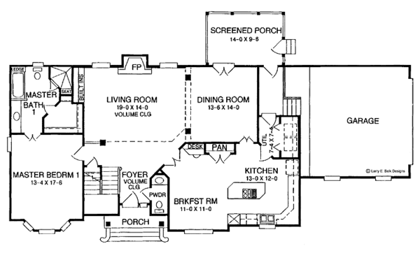 Architectural House Design - Cottage Floor Plan - Main Floor Plan #952-124