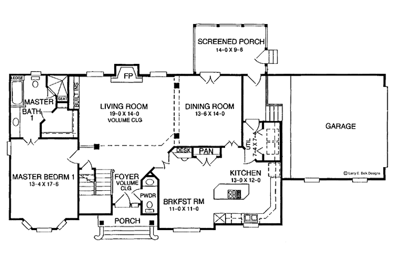 Dream House Plan - Floor Plan - Main Floor for Cottage House Plan #952-124 - 4 bed, 3.5 bath