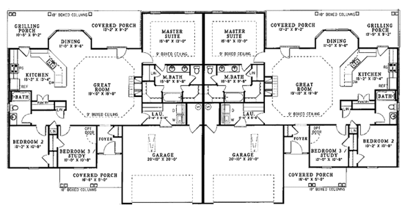 Dream House Plan - Ranch Floor Plan - Main Floor Plan #17-3070