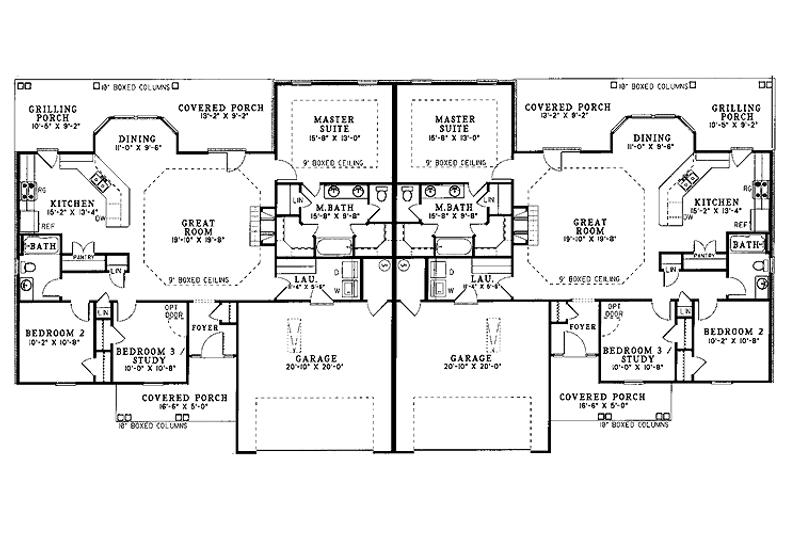 Home Plan - Floor Plan - Main Floor for Ranch House Plan #17-3070 - 6 bed, 4 bath