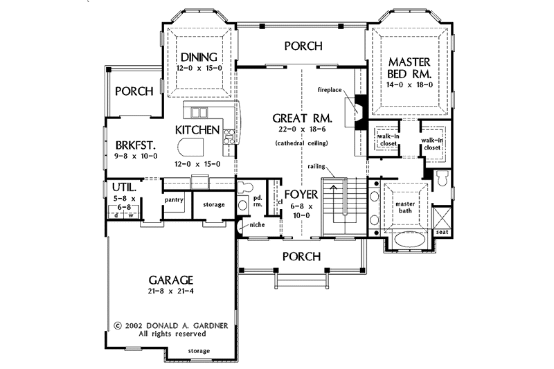 Home Plan - Floor Plan - Main Floor for Country House Plan #929-689 - 4 bed, 3.5 bath