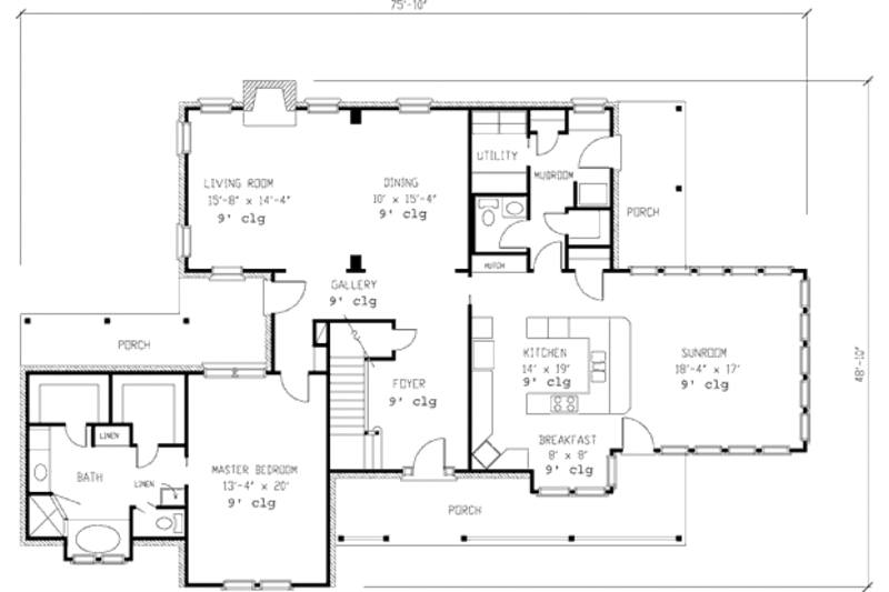 Dream House Plan - Floor Plan - Main Floor for Victorian House Plan #410-266 - 3 bed, 3.5 bath