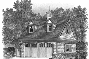 Dream House Plan - Exterior - Front Elevation for Craftsman House Plan #1016-98, 0.5 bath