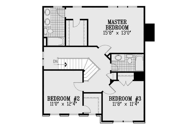 Architectural House Design - Floor Plan - Upper Floor for Colonial House Plan #953-113 - 3 bed, 2.5 bath