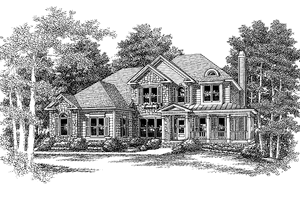 Exterior - Front Elevation 3 for Country House Plan #927-565 - 4 bed, 2.5 bath