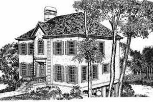 European Exterior - Front Elevation Plan #72-393