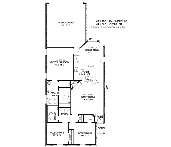 European Floor Plan - Main Floor Plan #424-103