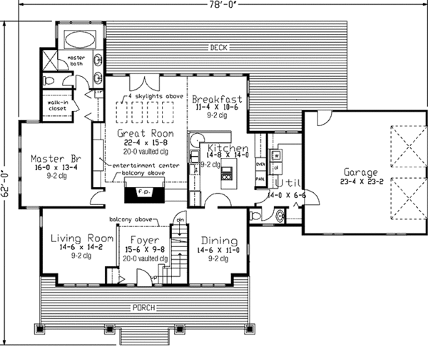 Architectural House Design - Country Floor Plan - Main Floor Plan #965-3