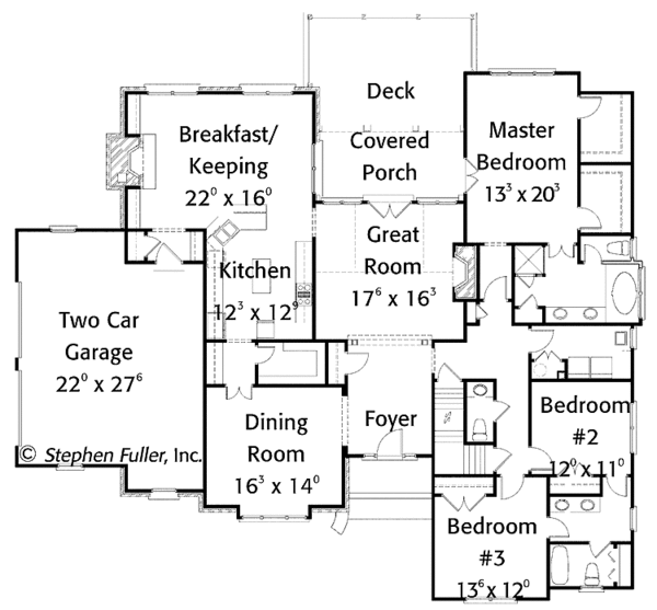 House Plan Design - Colonial Floor Plan - Main Floor Plan #429-416