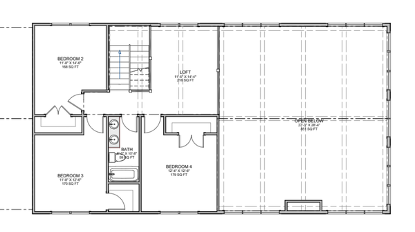 Barndominium Floor Plan - Upper Floor Plan #1116-13