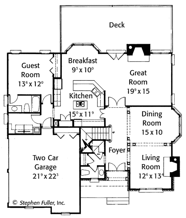 Home Plan - Colonial Floor Plan - Main Floor Plan #429-419