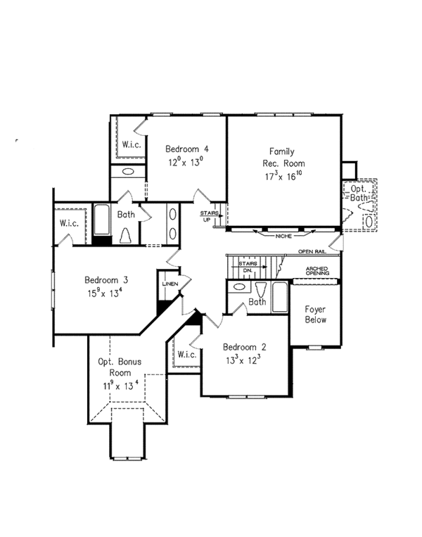 House Design - European Floor Plan - Upper Floor Plan #927-531