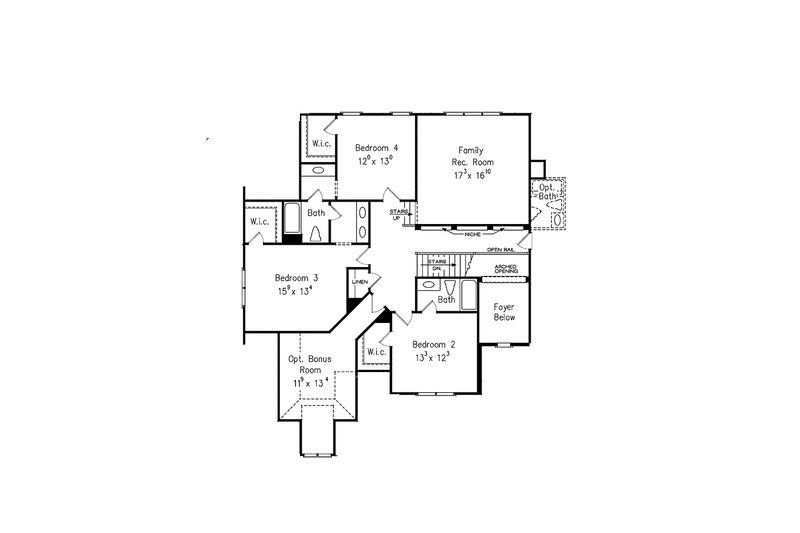 Home Plan - Floor Plan - Upper Floor for European House Plan #927-531 - 4 bed, 3.5 bath