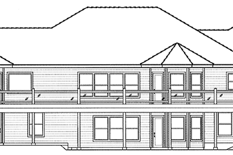 Dream House Plan - Exterior - Rear Elevation for Ranch House Plan #1037-27 - 3 bed, 3 bath