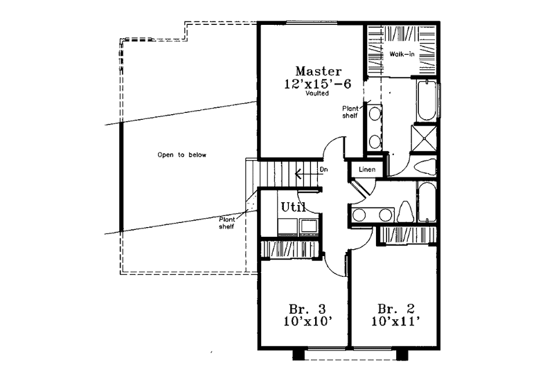 Home Plan - Floor Plan - Upper Floor for Traditional House Plan #300-115 - 3 bed, 2.5 bath