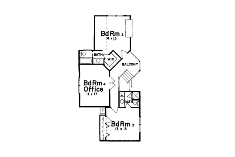 Home Plan - Floor Plan - Upper Floor for Contemporary House Plan #52-144 - 3 bed, 3.5 bath