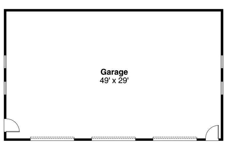 House Plan Design - Floor Plan - Main Floor for Ranch House Plan #124-636, 0 bath