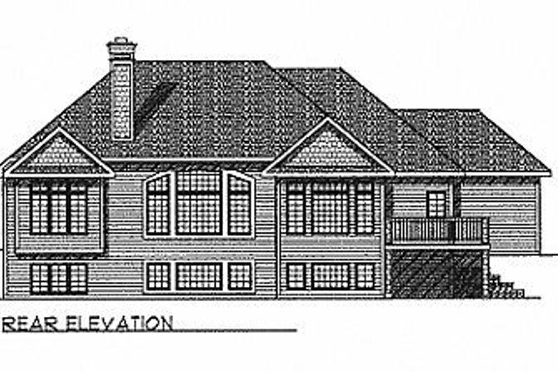 Home Plan - Exterior - Rear Elevation for Traditional House Plan #70-255 - 3 bed, 2.5 bath