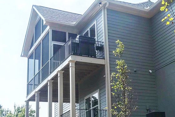 Exterior - Rear Elevation 1 for Craftsman House Plan #437-94 - 4 bed, 3 bath