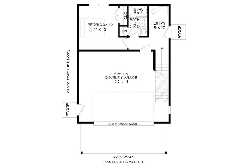 House Plan Design - Floor Plan - Lower Floor for Contemporary House Plan #932-1395 - 2 bed, 2 bath