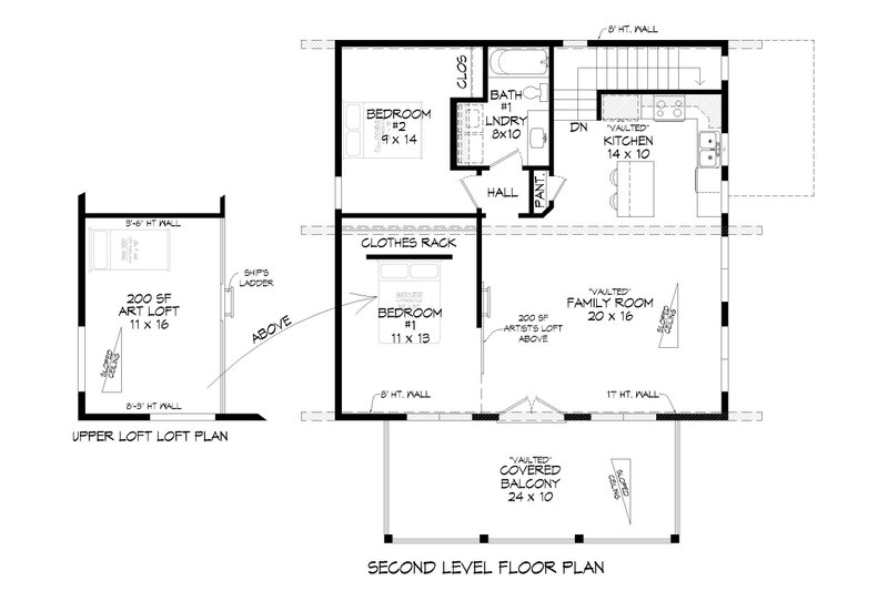 Contemporary Style House Plan - 3 Beds 2 Baths 1792 Sq/Ft Plan #932-562 ...