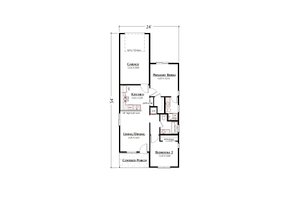 Floor Plan - Main Floor for Modern House Plan #1099-8 - 2 bed, 2 bath